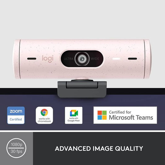 Logitech Brio 500 Full HD Webcam (Rose)
