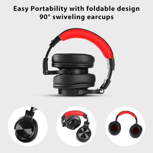 Claw SM50 DJ Wired Headphones (Black Red)