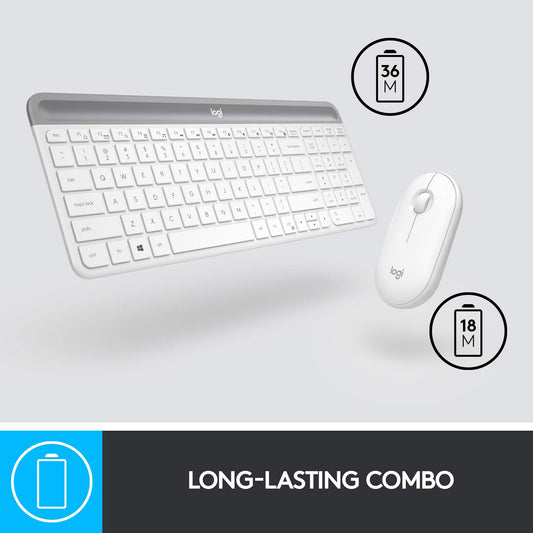 Logitech MK470 Slim Wireless Combo (Off White)