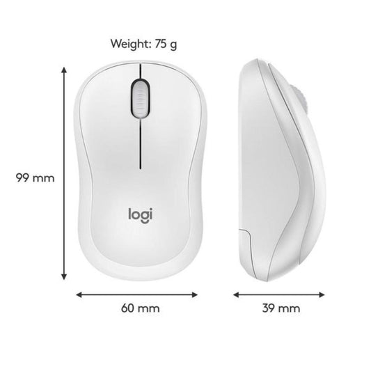 LOGITECH M221 Wireless Ambidextrous Gaming Mouse ( 910-006130 ) ( 1000DPI / 3 Macro Button ) ( Off White )