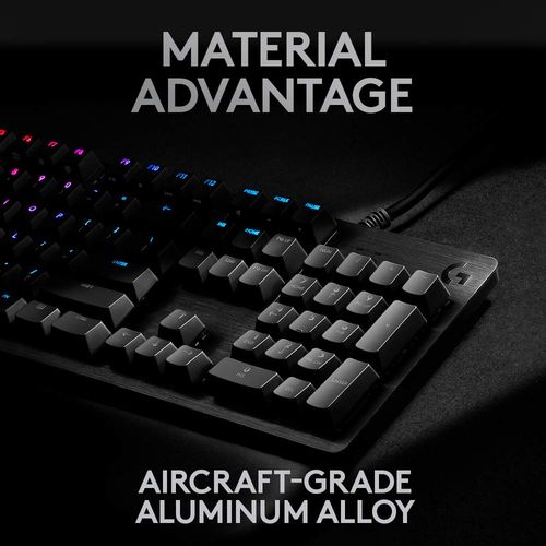 Logitech G512 RGB Backlit Mechanical Wired Gaming Keyboard GX Blue Clicky Switches (Carbon)
