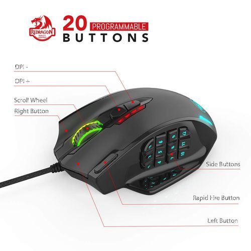 Redragon M908 Impact RGB LED Wired Gaming Mouse