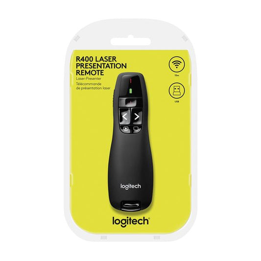 LOGITECH R400 Laser Presenter Wireless Remote ( Black )