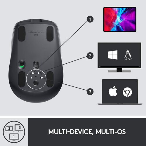 Logitech MX Anywhere 3 Wireless Gaming Mouse (Graphite)