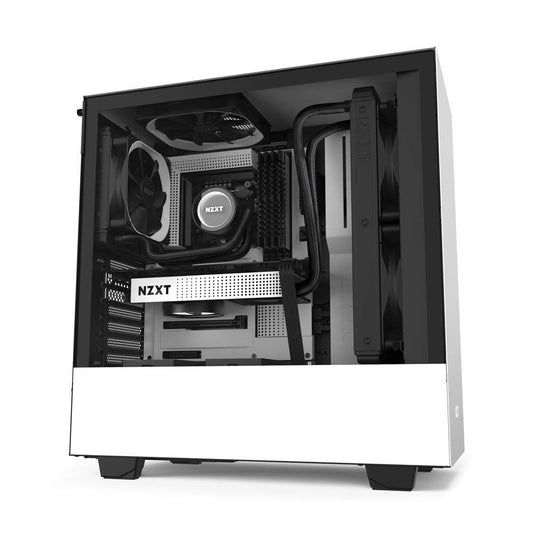 NZXT H510 Compact Mid Tower Cabinet with Tempered Glass (Black & White)