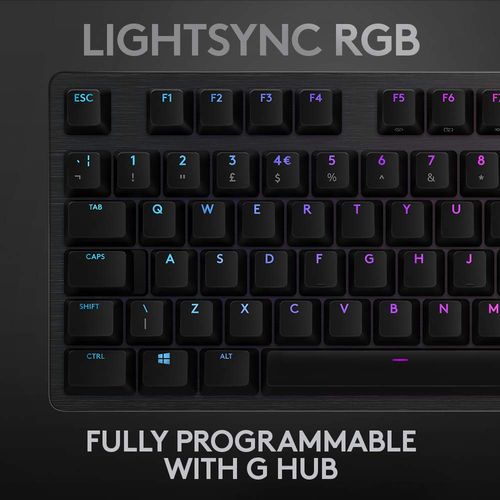 Logitech G512 RGB Backlit Mechanical Wired Gaming Keyboard GX Blue Clicky Switches (Carbon)