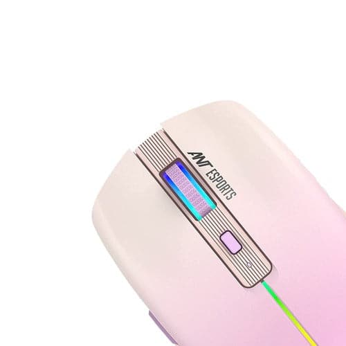 Ant Esports GM400W RGB Wireless Gaming Mouse (Light Pink)