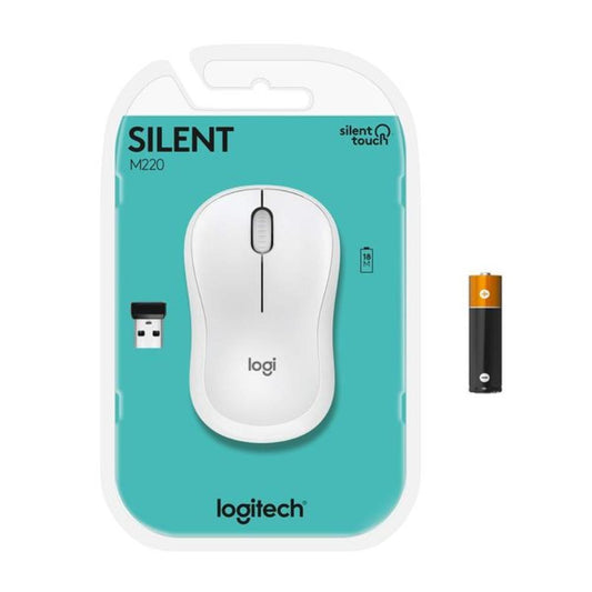 LOGITECH M221 Wireless Ambidextrous Gaming Mouse ( 910-006130 ) ( 1000DPI / 3 Macro Button ) ( Off White )