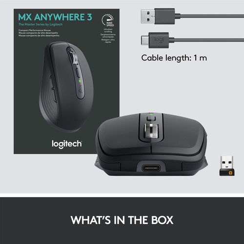 Logitech MX Anywhere 3 Wireless Gaming Mouse (Graphite)