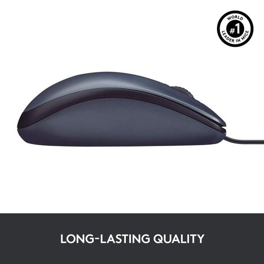 Logitech M100r Wired USB Mouse (Black)