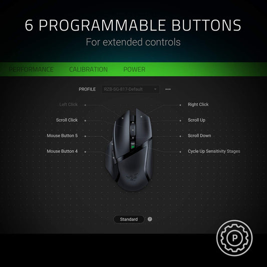 Razer Basilisk X HyperSpeed Wireless Gaming Mouse (Black)