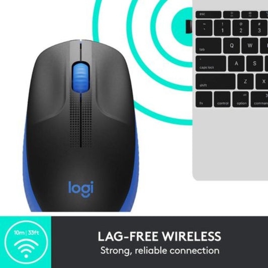 Logitech M190 Wireless Gaming Mouse (Blue)