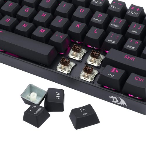 Redragon K630 Dragonborn 60% Wired Pink Single Lighting Gaming Keyboard