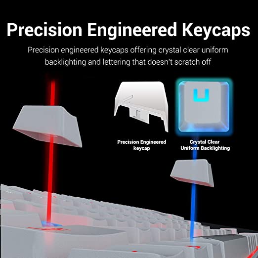 Redragon Kumara K552 RGB Mechanical Gaming Keyboard (White)