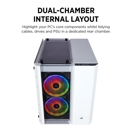 Corsair 280X RGB (M-ATX) Mini Tower Cabinet TG (White)
