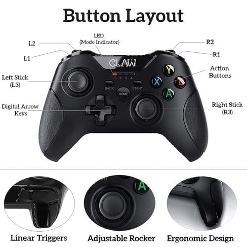 Claw Shoot Wireless 2.4Ghz USB Gamepad Controller for PC
