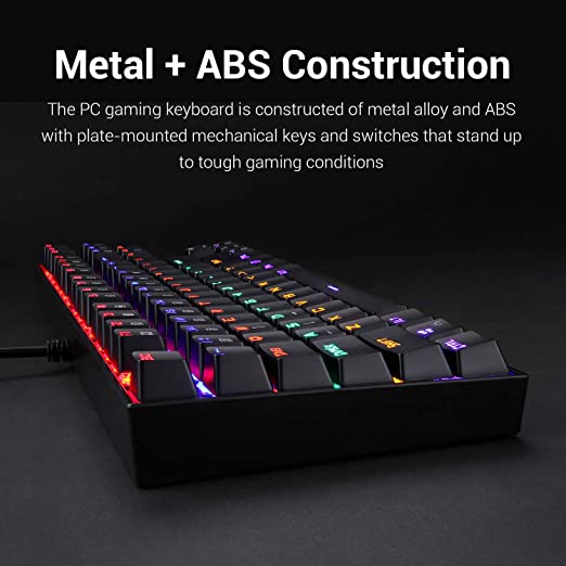 Redragon Kumara K552 TKL Mechanical Wired Gaming Keyboard (Blue Switches)