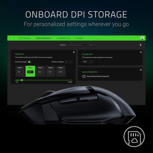 Razer Basilisk X HyperSpeed Wireless Gaming Mouse (Black)
