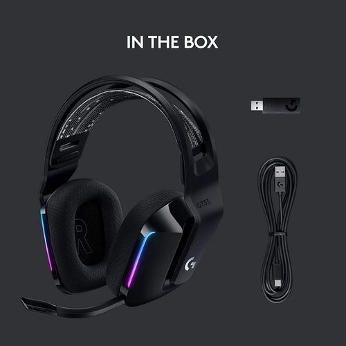 Logitech G733 Lightspeed RGB Wireless Gaming Headset (Black)