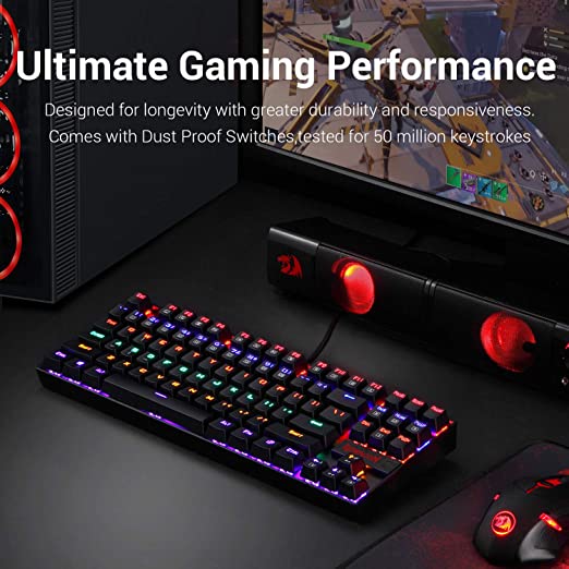 Redragon Kumara K552 TKL Mechanical Wired Gaming Keyboard (Blue Switches)