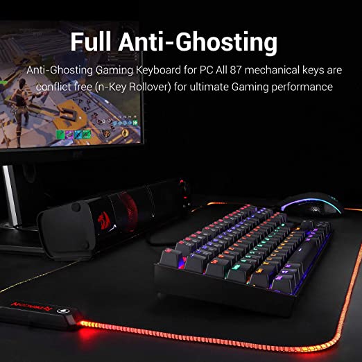 Redragon Kumara K552 TKL Mechanical Wired Gaming Keyboard (Blue Switches)