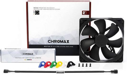 Noctua NF-A14 PWM Chromax Black Swap Cabinet Fan (Single Pack)
