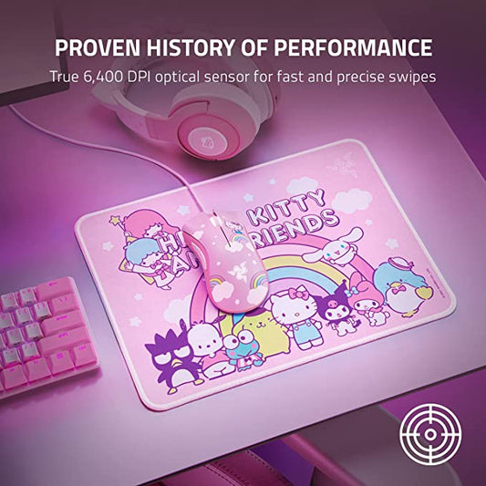 Razer DeathAdder Essential Mouse + Goliathus Medium Mousepad Bundle (Hello Kitty and Friends Edition)