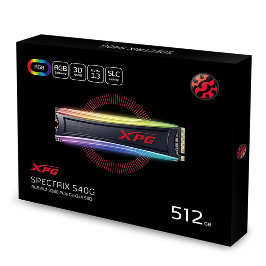 ADATA XPG Spectrix S40G RGB 512GB M.2 NVME Gen 3 Solid State Drive ( SSD )