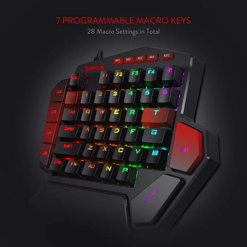 Redragon Store K585 DITI One-Handed RGB Mechanical Gaming Keyboard (Brown Switches)