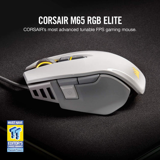Corsair M65 RGB Elite Gaming Mouse (White)