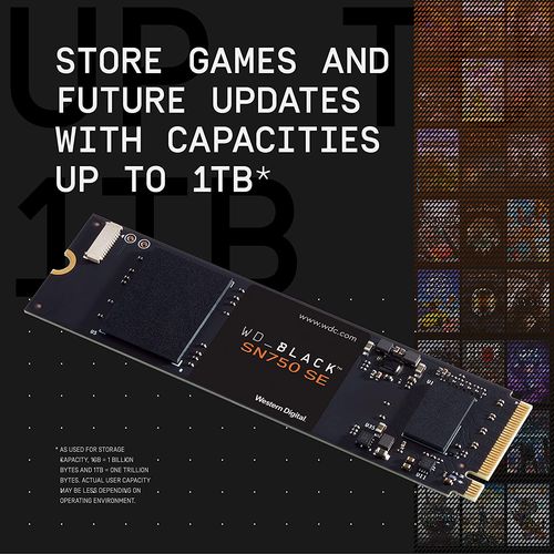 Western Digital Black SN750SE 1TB Gen4 M.2 NVMe SSD