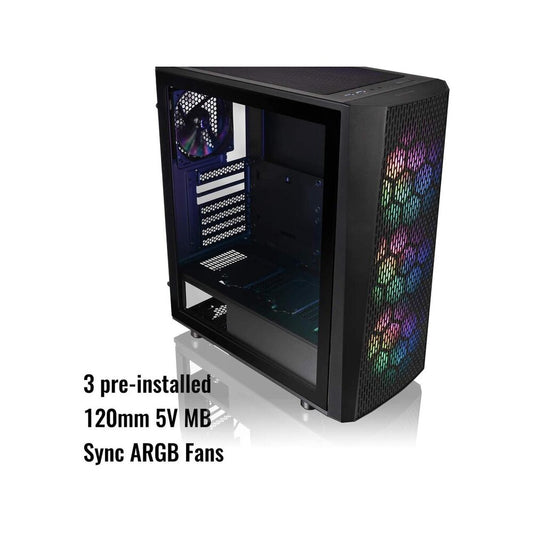 Thermaltake Versa J24 TG ARGB Mid Tower Cabinet (Black)