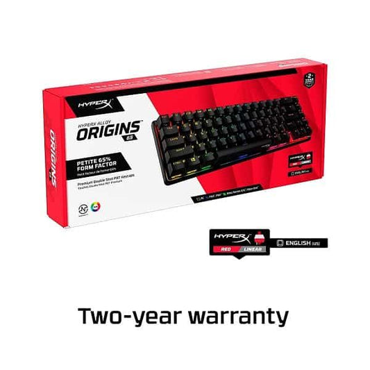 HyperX Alloy Origins 65 Mechanical Gaming Keyboard Red Linear Switches