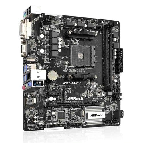 ASRock A320M-HDV AM4 Micro ATX AMD Motherboard