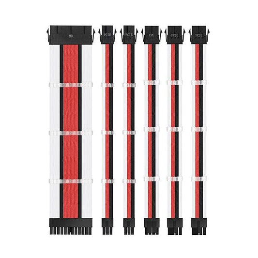 Ant Esports MOD Cable White & Black & Red Cable set 3combs 30cm 16AWG