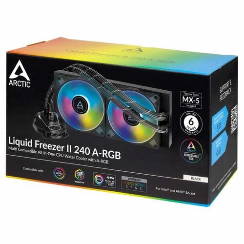 Arctic Liquid Freezer II 240 ARGB CPU Liquid Cooler (Black)