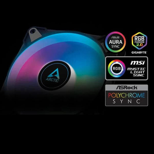 Arctic P12 PWM PST ARGB Cabinet Fan (Triple Pack)