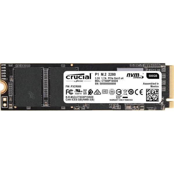 内蔵型SSD SSD500GB Crucial P1 m.2 nvme Crucial P1 500GB 3D NAND NVMe PCIe M.2 SSD - CT500P1SSD8: Buy