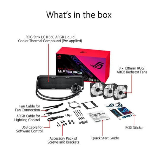 Asus ROG Strix LC II 360 ARGB AIO Liquid Cooler