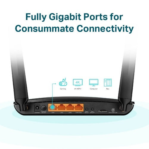 TPLink Archer MR600 4G+ Cat6 AC1200 Wireless Dual Band Gigabit Router
