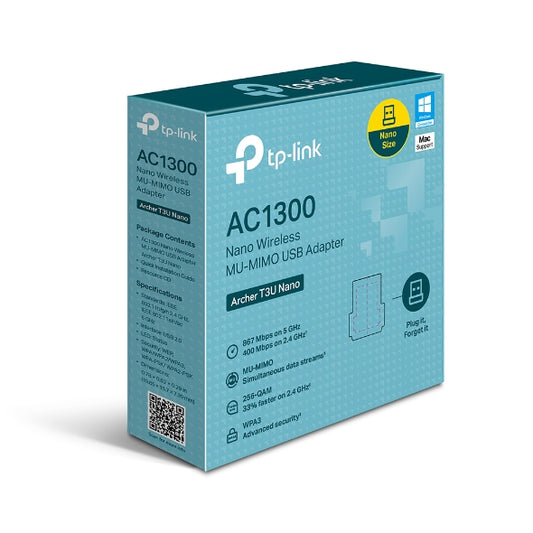 TPLink Archer T3U Nano AC1300 Wireless MU-MIMO USB Adapter