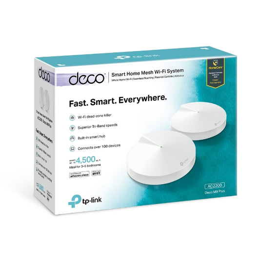 TPLink Deco M9 Plus AC2200 (2-Pack) Smart Home Mesh Wi-Fi System