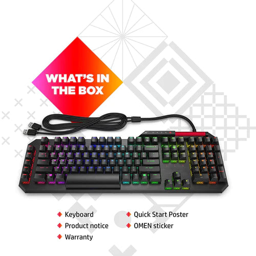 HP Omen Sequencer Optical Mechanical RGB Gaming Keyboard
