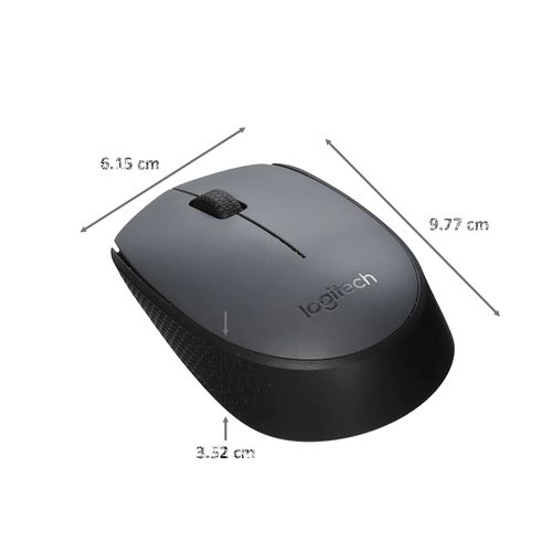 Logitech M170 Wireless Gaming Mouse (Grey-Black)