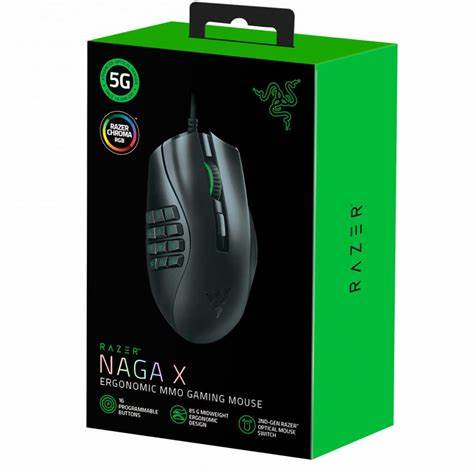 Razer Naga X Wired MMO Gaming Mouse (Black)