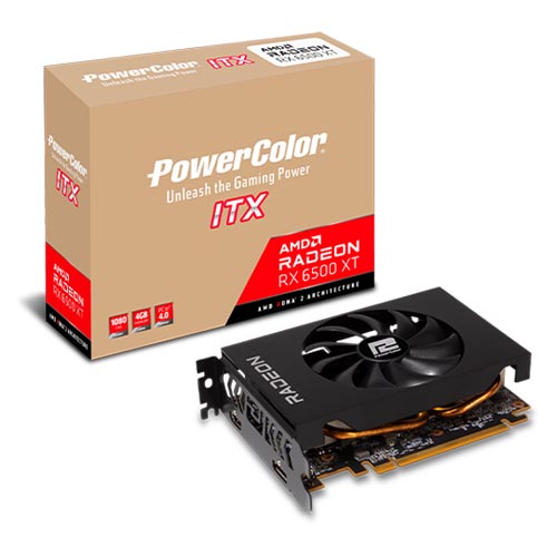 PowerColor AMD Radeon RX 6500 XT ITX 4GB GDDR6 Graphics Card