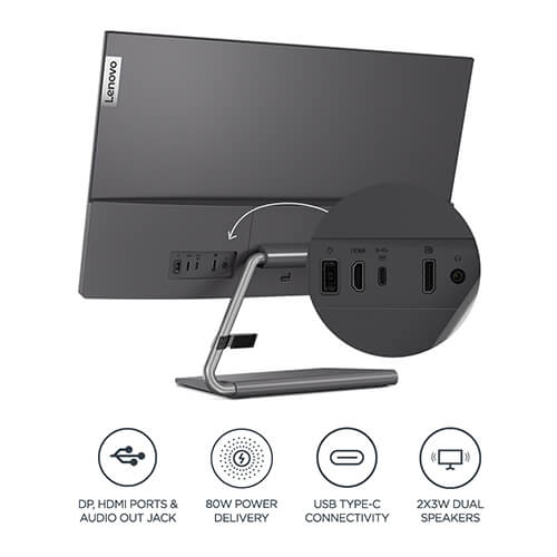 Lenovo Q24h-10 23.8 Inch (66A8GAC6IN) Monitor