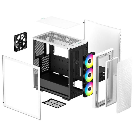 Deepcool CK560 ARGB Mid Tower Cabinet TG (White)