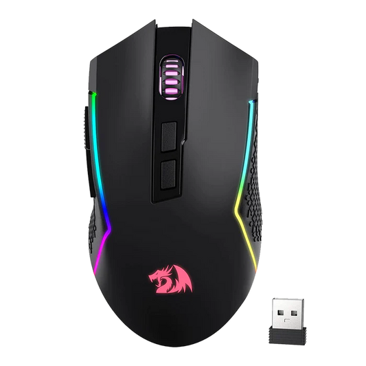 REDRAGON Trident Pro M693 Wireless / Bluetooth Ambidextrous Gaming Mouse ( 8000DPI / 7 Macro Button ) ( Black )