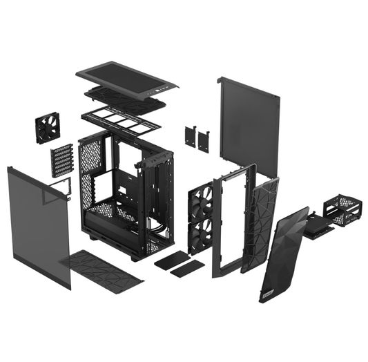 Fractal Design Meshify 2 Compact Light Tint TG MId Tower Cabinet (Gray) ( FD-C-MES2C-04 )